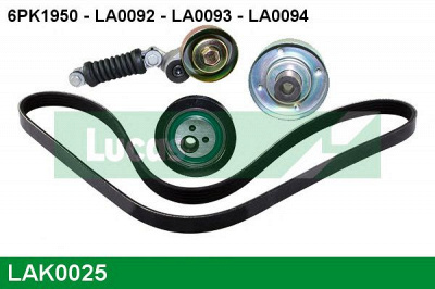 LUCAS ENGINE DRIVE lak0025 -  Поликлиновой ременный комплект